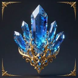 flying blue crystals, in style of Dark Souls 3, insanely detailed and intricate, golden ratio, elegant, ornate, luxury, elite, ominous, haunting, matte painting, cinematic, cgsociety, James jean, Brian froud, ross tran, Laputa, vivid and vibrant