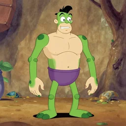 plant based humanoid in the style of don bluth