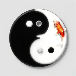 yin yang, koi, molecular