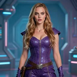 Empowered beautiful Cara Delevingne as a badass space wizard in retro science fiction cover by Moebius,  detailed, trending on artstation, close up
