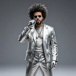 Silver Statue of the Weeknd