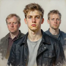portrait of a heroic young man, art by denys tsiperko and bogdan rezunenko, hyperrealism