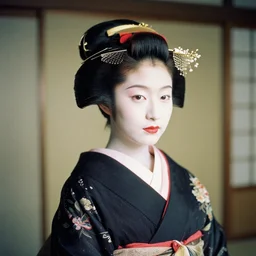 Portrait Photograph of a Japanese Geisha Rollei Crossbird Roll Film 127
