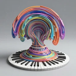Dreamt in 29.79s for  whole tone scale, psychedelic sculpture, 3ds max