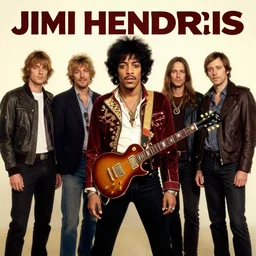 jimi hendrix by erin hanson, chad knight, mandy jurgens, hannah yata and kay sage, donato giancola
