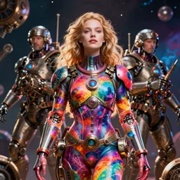 max chroma planetary goddess character concept fantasy hyperrealistic detailed movie cinematic action scene in full color scientist gear steampunk colorscientist of color max chroma planetary prints by max chroma, greg rutkowsky, android jones, alex grey