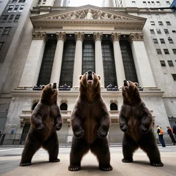 Bears screaming on the floor of the NYSE as the markets rally to all-time highs