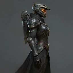 ( side profile ) concept art by thomas blackshear, imogen poots as cyber templar, gothic halo, dota, matte painting, octave render, realistic shaded lighting poster by hsiao ron chen, artgerm, lawren harris, eve ventrue, magali villeneuve, jeremy lipkin, rob rey, christophe vacher