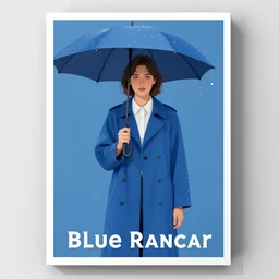 famous blue raincoat, poster, artstation