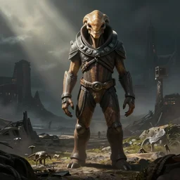concept art of a neimoidian alien from star wars prequels by greg rutkowski