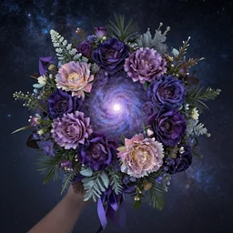 “galaxy’s and flowers” 5