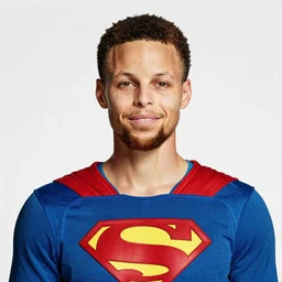 portrait photo Stephen curry as superman