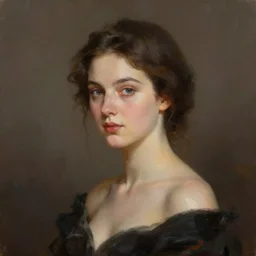 a portrait of an elegant lady, painterly