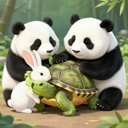 turtle as rabbit as panda