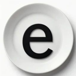 plate with a letter like e and plate with a letter like r, photography