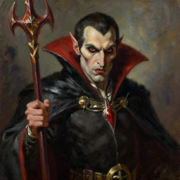 an close up oil drawing of a vampire blood mage in style of warcraft, renaissance painting, art by anders zorn, wonderful masterpiece by greg rutkowski, expressive brush strokes, beautiful cinematic light, american romanticism by greg manchess, jessica rossier fantasy art, concept art, official art, hd mod