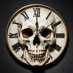 skull clock by H.R. Giger