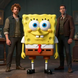portrait of bob sponge square pants by karol bak, james jean, tom bagshaw, rococo, sharp focus, trending on artstation, cinematic lighting, hyper realism, octane render, 8 k, hyper detailed.