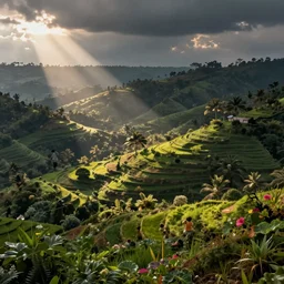 kerala landscape in midjouney style