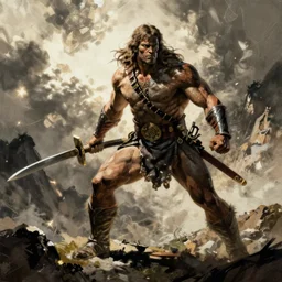 Conan the barbarian by frank frazetta