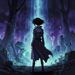 a high definition screenshot from the haunting and strange ( ( ( cyberpunk ) ) ) anime anime anime film ; a lone lone single female detective wearing a trenchcoat investigates a strange and ethereal dreamscape, digital painting by ( ( makoto shinkai ) ), moebius moebius, surrealism, trending on artstation