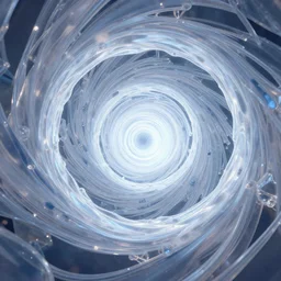 psychedelic spiral passage leading into another dimension made of biomechanical translucent material, trending on artstation hq, deviantart, unreal engine 5, 4 k uhd image, full 3 d, hyperrealistic dmt style, only high contrast colour of black and white, in style of alex grey