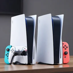 playstation and nintendo switch hybrid console, photograph
