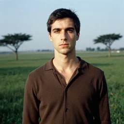 a portrait of a character in a scenic environment by Philippe Halsman