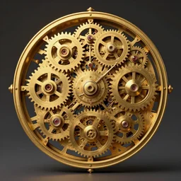 dynamic composition, intricate layered golden clockwork machine with cogs, super detailed, by karol bak, jean deville, and jesse king, otherworldly, fractal structures, arcane, clockface, inscribed runes, ornate gilded cosmic machine, spirals, featured on cgsociety, unreal engine, 8 k, cinematic lighting