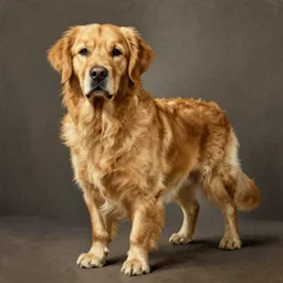 golden retriever, painted by da vinci, highly detailed