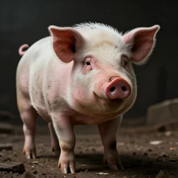 pig, 4k, epic,dramatic lighting, cinematic, establishing shot, extremely high detail, photorealistic, brutal, provocative , cinematic lighting, artstation, octane render, dark fantasy ,old photo, vintage