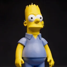 simpson statue, dark background