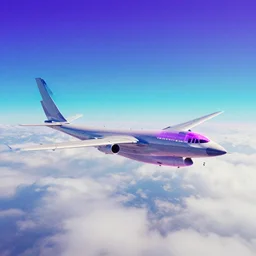 a mig - 2 1 flying above clouds, vaporwave