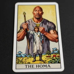 Dwayne Johnson on tarot card