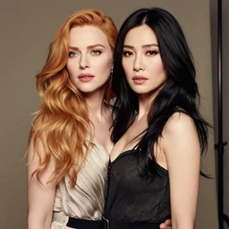 photo of a gorgeous christina hendricks / lucy liu hybrid in the style of stefan kostic, realistic, professionally, professionally color graded, half body shot, sharp focus, k high definition, insanely detailed, intricate, elegant, art by stanley lau and artgerm