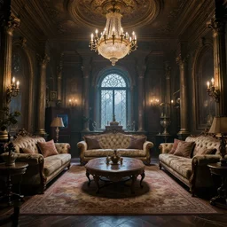 room, fantasy, hyper realistic, dramatic lighting