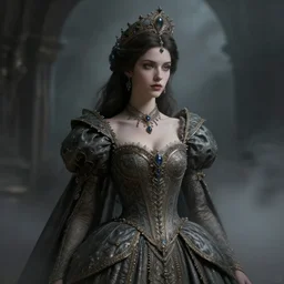 portrait of a beautiful princess, illustrated by guweiz, elegant, ultra high detail, intricate detail, cinematic, ominous, octopath traveler, dark fantasy, unreal engine 5, misty, concept art by guweiz