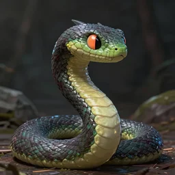 a portrait of a alien creature snake devil animal illustrated by miyazaki by karol bak, james jean, tom bagshaw, rococo, sharp focus, trending on artstation, cinematic lighting, hyper realism, octane render, 8 k, hyper detailed, vivid, ultra detailed, highly detailed