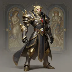 full body photograph of dart feld the red eye dragoon from legend of dragoon, deep focus, intricate, elegant, highly detailed, digital painting, artstation, concept art, matte, sharp focus, illustration, d & d, fantasy, hearthstone, art by artgerm and greg rutkowski and alphonse mucha