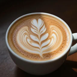 donald trump as foam latte art, in coffee cup photorealistic