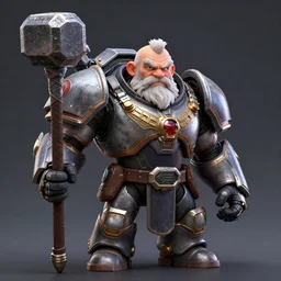 portrait anime android tiny old man with beard with a mjolnir powered assault armor, style artstation, style greg rutkowsk, octane render, unreal engine 6, epic game graphics, fantasy, ciberpunk, conceptual art, ray tracing