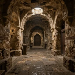 medieval underground city, high definition, high detail, photorealistic, 8k,
