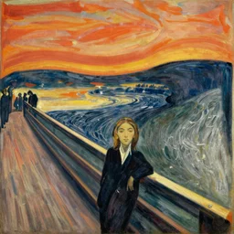 shunga scene with turbulent river. painting by munch, agnes pelton, egon schiele, henri de toulouse - lautrec, utamaro, monet