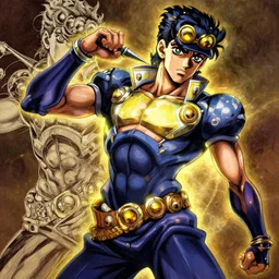 picture JoJo's Bizarre adventure Stardust Crusaders, dynamic lighting, cinematic, establishing shot, extremely high detail, shining, photo realistic, cinematic lighting, intricate line drawings, 8k resolution, oil painting on canvas