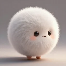 high quality 3 d render hyperrealistic adorable cute big little spherical short spiky dense fluffy smooth hair, isometric 3 d, fluffy fur, 1 5 0 mm, beautiful natural soft light, rim light, smooth background, artstation, ultra detailed, elegant, ultra detailed, octane render