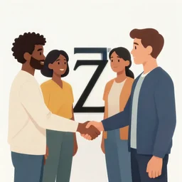 the circle complete, greek symbol zeta, diversity team, afro american male, european, handshake, highly detailed, digital painting, watercolor, soviet realism, engraving, artstation, concept art, smooth, sharp focus, vivid grunge, manga, illustration, unreal engine 5, 8 k, art by bilibin and kuvshinov and malevich and mucha