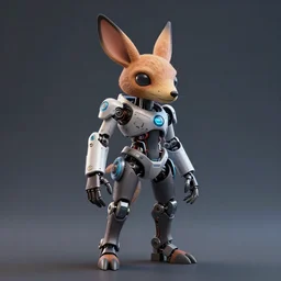cyborg jackalope cyberpunk, 3D render, 8k HD