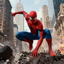 spiderman destroying new york