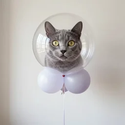 “russian blue cat balloon model ”