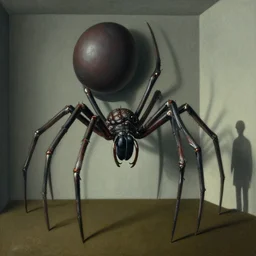 🕷 by zdzisław beksinski and rene magritte 4 k - like dream